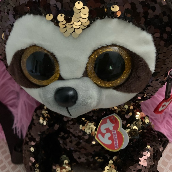 Reversible Sequin TY Sloth Backpack13" - Picture 2 of 7